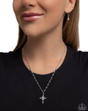 Paparazzi "Graceful Glory" White Necklace & Earring Set Paparazzi Jewelry