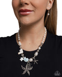 Paparazzi "Coastal Cameo" Blue Necklace & Earring Set Paparazzi Jewelry