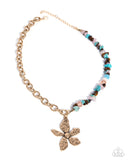 Paparazzi "Floral Feint" Brown Necklace & Earring Set Paparazzi Jewelry