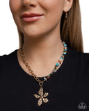Paparazzi "Floral Feint" Brown Necklace & Earring Set Paparazzi Jewelry