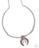 Paparazzi "Smoldering Stones" White Necklace & Earring Set Paparazzi Jewelry