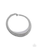 Paparazzi "Subtle Selfie" Silver Necklace & Earring Set Paparazzi Jewelry