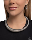 Paparazzi "Subtle Selfie" Silver Necklace & Earring Set Paparazzi Jewelry