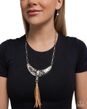Paparazzi "Limitless Longhorn" White Necklace & Earring Set Paparazzi Jewelry
