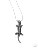 Paparazzi "Salamander Statement" Black Necklace & Earring Set Paparazzi Jewelry