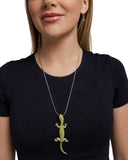 Paparazzi "Salamander Statement" Green Necklace & Earring Set Paparazzi Jewelry