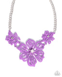 Paparazzi "Floral Fandom" Purple Necklace & Earring Set Paparazzi Jewelry