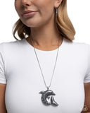 Paparazzi "Dolphin Dive" Silver Necklace & Earring Set Paparazzi Jewelry