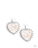 Paparazzi "Dazzling Damsel" White Earrings Paparazzi Jewelry