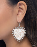 Paparazzi "Dazzling Damsel" White Earrings Paparazzi Jewelry