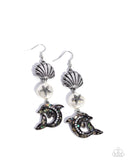 Paparazzi "Delightful Dolphin" White Earrings Paparazzi Jewelry