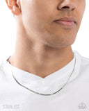 Paparazzi "Reasonable Rope" Silver Mens Urban Necklace Unisex Paparazzi Jewelry