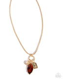 Paparazzi "Lively Luminescence" Brown Necklace & Earring Set Paparazzi Jewelry