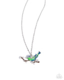 Paparazzi "Painted Perch" Blue Necklace & Earring Set Paparazzi Jewelry