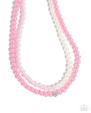 Paparazzi "Pearly Paladin" Pink Necklace & Earring Set Paparazzi Jewelry