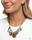 Paparazzi "Coastal Composure" Brass Necklace & Earring Set Paparazzi Jewelry