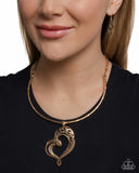 Paparazzi "Concentric Courtship" Gold Necklace & Earring Set Paparazzi Jewelry