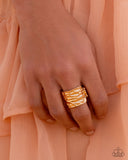 Paparazzi "Textured Tenor" Gold Ring Paparazzi Jewelry