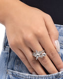 Paparazzi "I Pledge Allegiance to the Stars" White Ring Paparazzi Jewelry