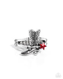 Paparazzi "Boot Beginning" Red Ring Paparazzi Jewelry