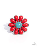 Paparazzi "Firm Florals" Red Ring Paparazzi Jewelry