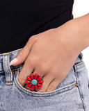 Paparazzi "Firm Florals" Red Ring Paparazzi Jewelry