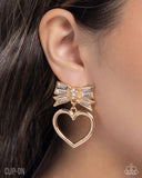 Paparazzi "Matchmaking Model" Gold Clip On Earrings Paparazzi Jewelry