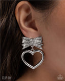 Paparazzi "Matchmaking Model" White Clip On Earrings Paparazzi Jewelry