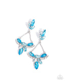 Paparazzi "Carefree Chandelier" Blue Post Earrings Paparazzi Jewelry