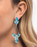 Paparazzi "Carefree Chandelier" Blue Post Earrings Paparazzi Jewelry