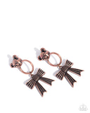 Paparazzi "Bear in Mind" Copper Post Earrings Paparazzi Jewelry