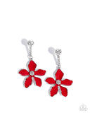 Paparazzi "Floral Fleet" Red Post Earrings Paparazzi Jewelry