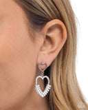 Paparazzi "Dangling Damsel" White Post Earrings Paparazzi Jewelry