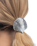 Paparazzi "Short Seashell" Silver Hair Clip Paparazzi Jewelry