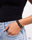Paparazzi "Embedded Effervescence" Black Bracelet Paparazzi Jewelry