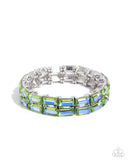 Paparazzi "Symmetrical Statement" Green Bracelet Paparazzi Jewelry
