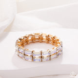 Paparazzi "Symmetrical Statement" Yellow Bracelet Paparazzi Jewelry