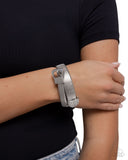 Paparazzi "Belted Brilliance" White Bracelet Paparazzi Jewelry