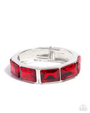 Paparazzi "Faceted Freestyle" Red Bracelet Paparazzi Jewelry