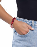 Paparazzi "Faceted Freestyle" Red Bracelet Paparazzi Jewelry