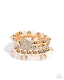 Paparazzi "Poetically Plush" White Bracelet Paparazzi Jewelry