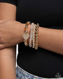 Paparazzi "Poetically Plush" White Bracelet Paparazzi Jewelry