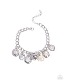 Paparazzi "Easy Excellence" White Bracelet Paparazzi Jewelry