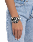 Paparazzi "Floral Figment" White Bracelet Paparazzi Jewelry