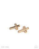 Paparazzi "Crowning Cuff Links" Gold Mens Cuff Links Paparazzi Jewelry