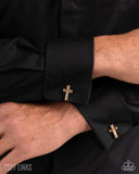 Paparazzi "Crowning Cuff Links" Gold Mens Cuff Links Paparazzi Jewelry