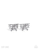 Paparazzi "WRIGHT Here!" Silver Mens Urban Cuff Links Unisex Paparazzi Jewelry