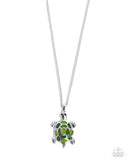 Paparazzi "Turtle Tale & Tradition" Green Necklace & Earring Jewelry Set Paparazzi Jewelry
