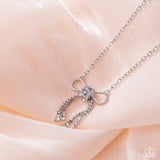 Paparazzi "Coquette Celebrity" White Necklace & Earring Set Paparazzi Jewelry