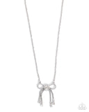 Paparazzi "Coquette Celebrity" White Necklace & Earring Set Paparazzi Jewelry
